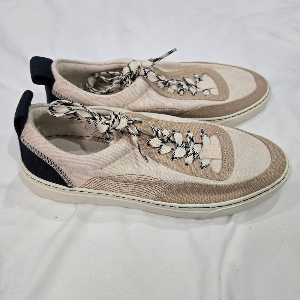 Everlane The Tread-bare Sneaker Womens 8 Natrual Canvas Dark Sapphire Argan Oil - Picture 3 of 9